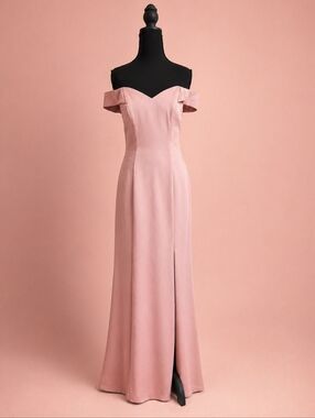Aura Off-Shoulder Blush Mauve Formal Dress